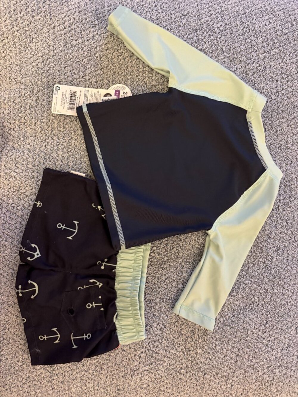 Gerber Little Sailor Rash Guard Set - Picture 2 of 3